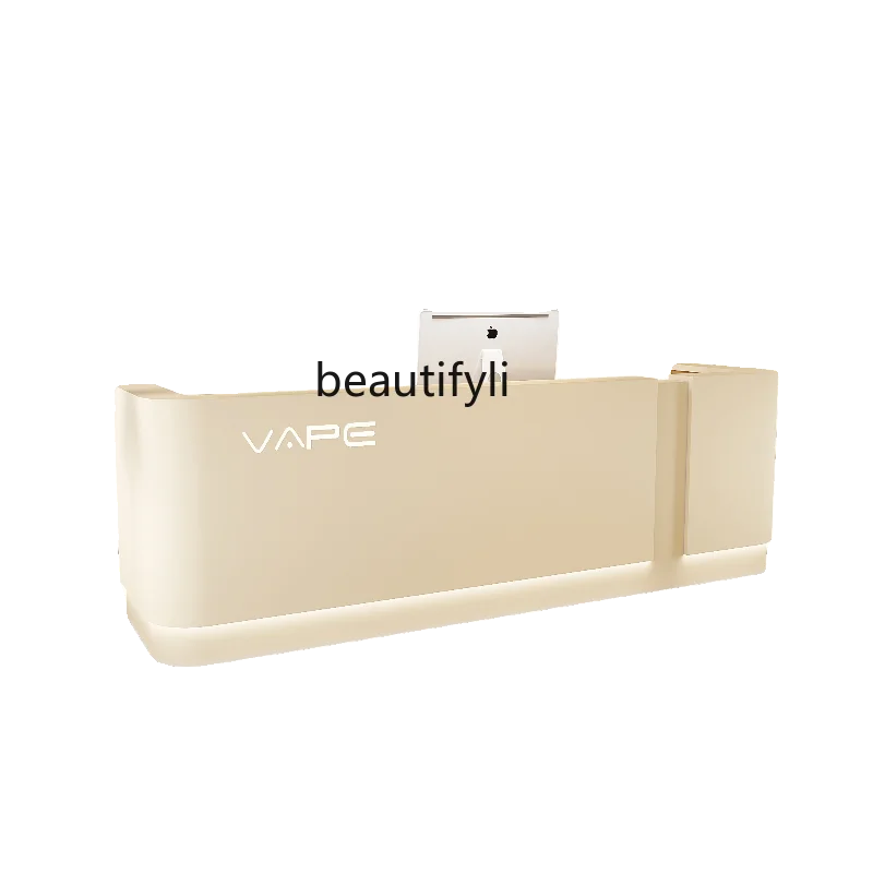 

Simple warm colors, beauty and skin care center front desk, clothing store ear cleaning room reception desk