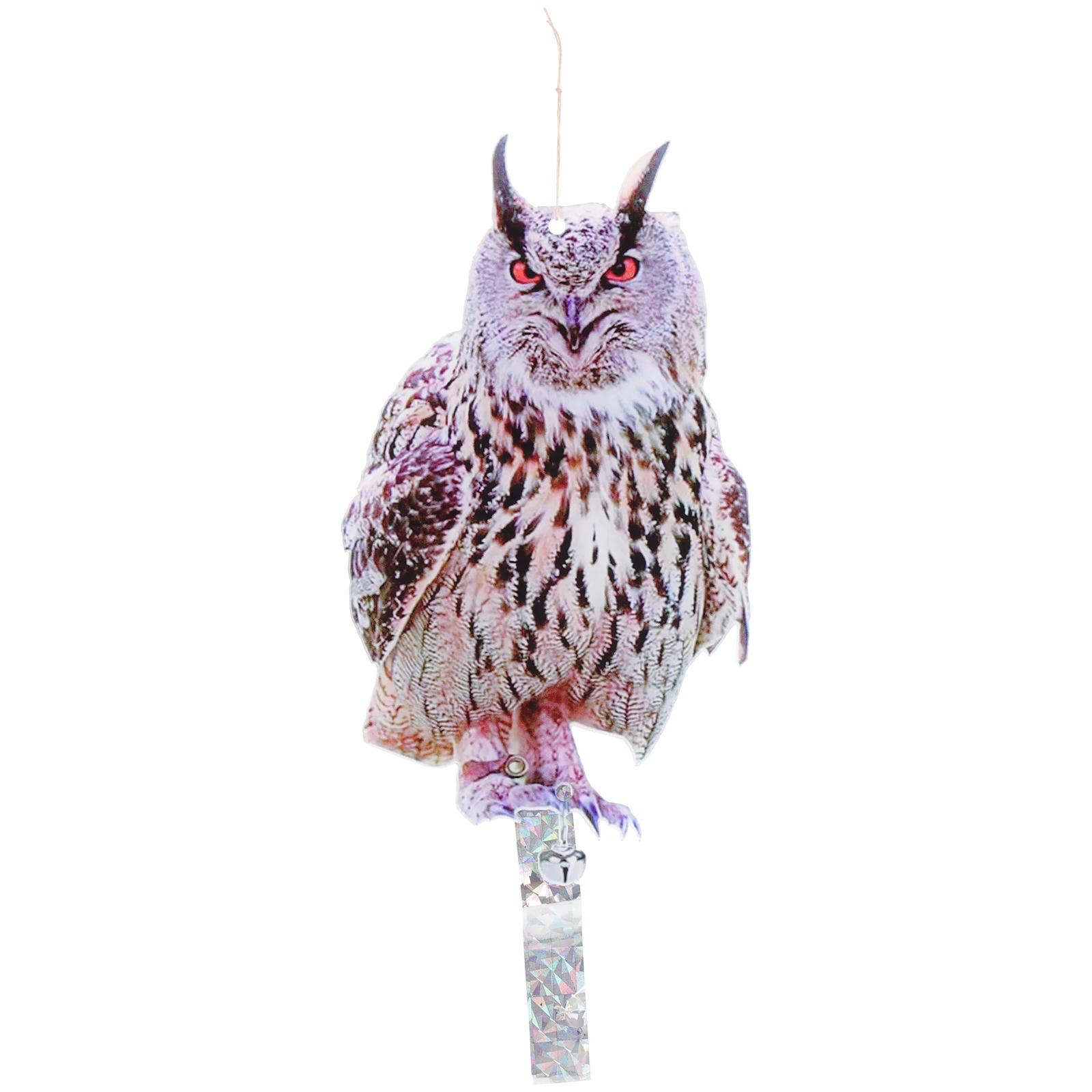 

Reflective Owls Bird Scare Devices Double Sided Fake Owl Hanging Decorations for chard Anti Bird Scarecrow