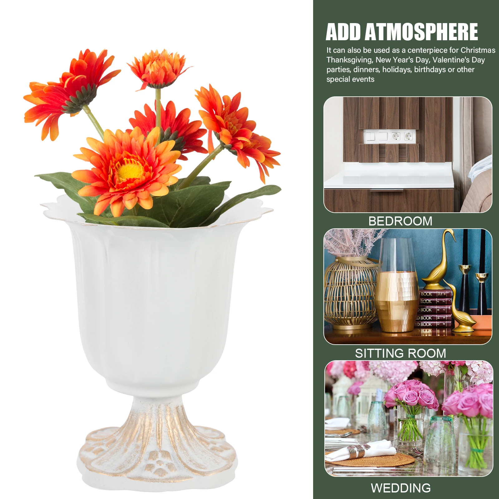 

Rustic Decor Metal Vase Wedding Small Decoration Iron Flowerpot Outdoor