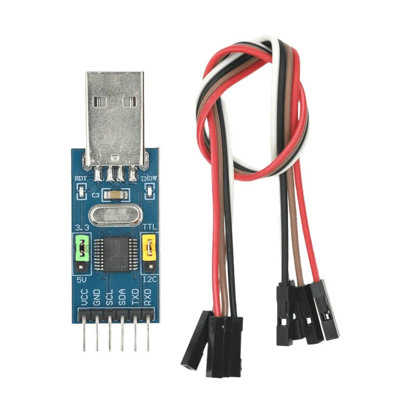 CH341T 2-in-1-Modul 3,3V 5V USB zu I2C IIC UART USB zu TTL Einzelchip-Serieller-Port-Downloader – Detail 1