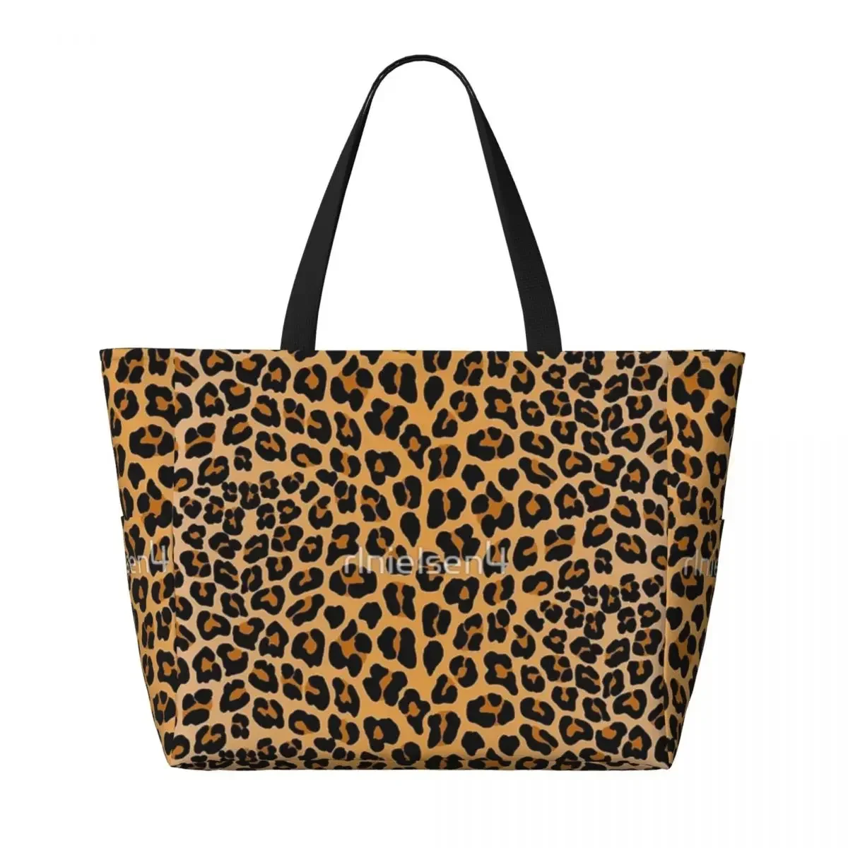 Leopard Print Beach Travel Bag, Tote Bag Customizable Shopping Gifts Birthday Gift Multi-Style Pattern