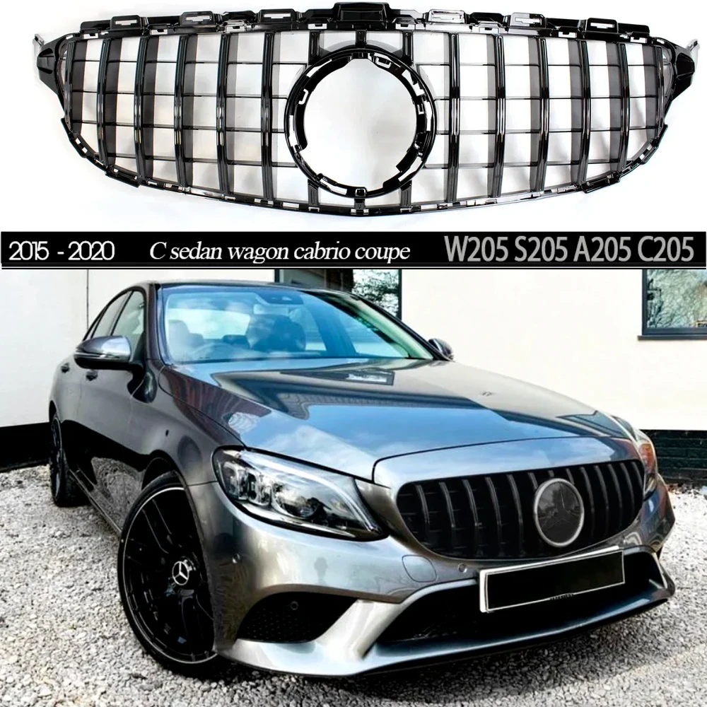 

Replacement Front Radiator Grille Diamonds Grill for Mercedes C Class W205 aloon S205 Estate A205 Cabrio C205 Coupe 2015 - 2020