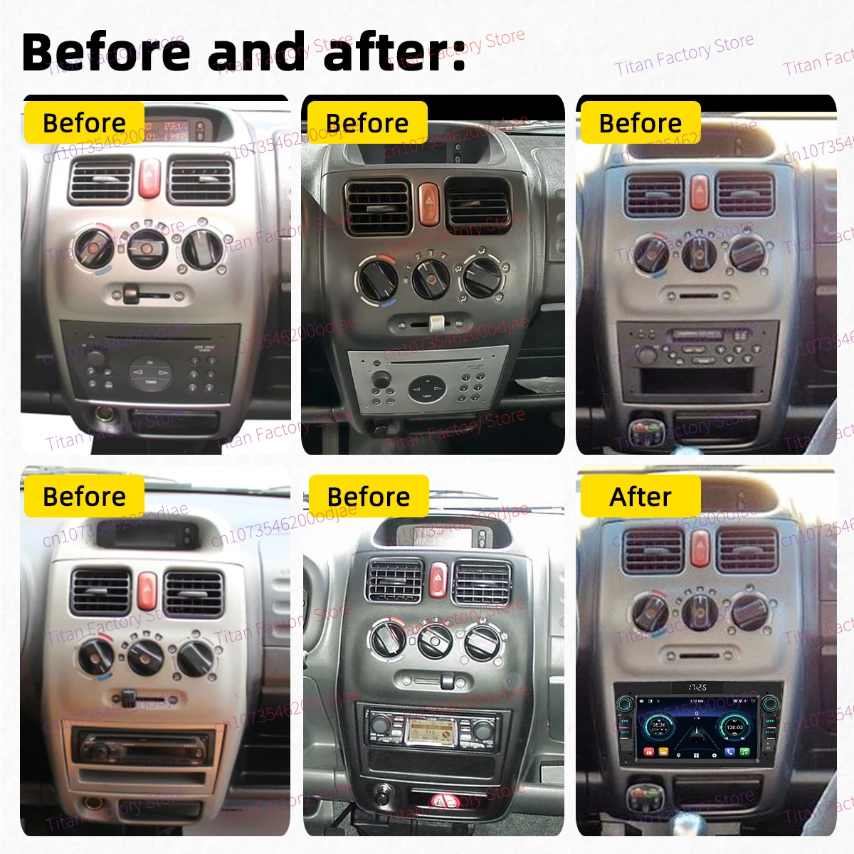 راديو أندرويد للسيارة الوسائط المتعددة 2 Din مقاس 7 بوصات لـ Vauxhall Agila A MK1 2000-2008 وحدة Carplay اللاسلكية التي تعمل بنظام أندرويد وحدة رأس ستيريو GPS WIFI