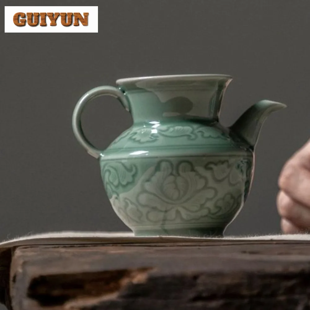 

200ml Celadon Handmade Fair Cup Household Relief Justice Cup Tea Pitcher Luxury Cha Hai Justice Cup Chinese Tea Set Supplies