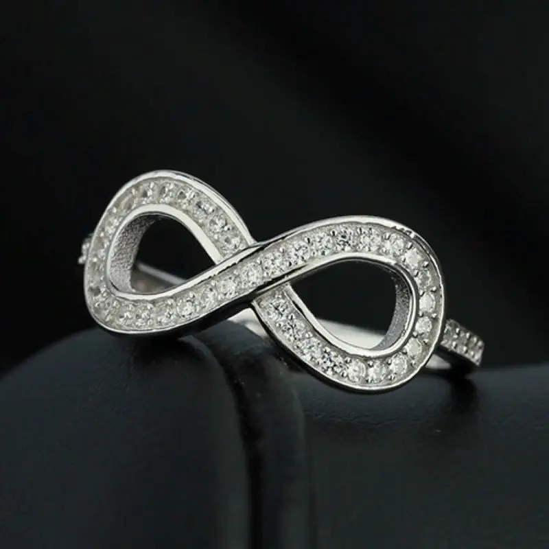 Amxiu Infinity Endless Love Personalized 925 Sterling Silver Ring Customized  Rings Wedding Jewelry for Women Girls  Accessories