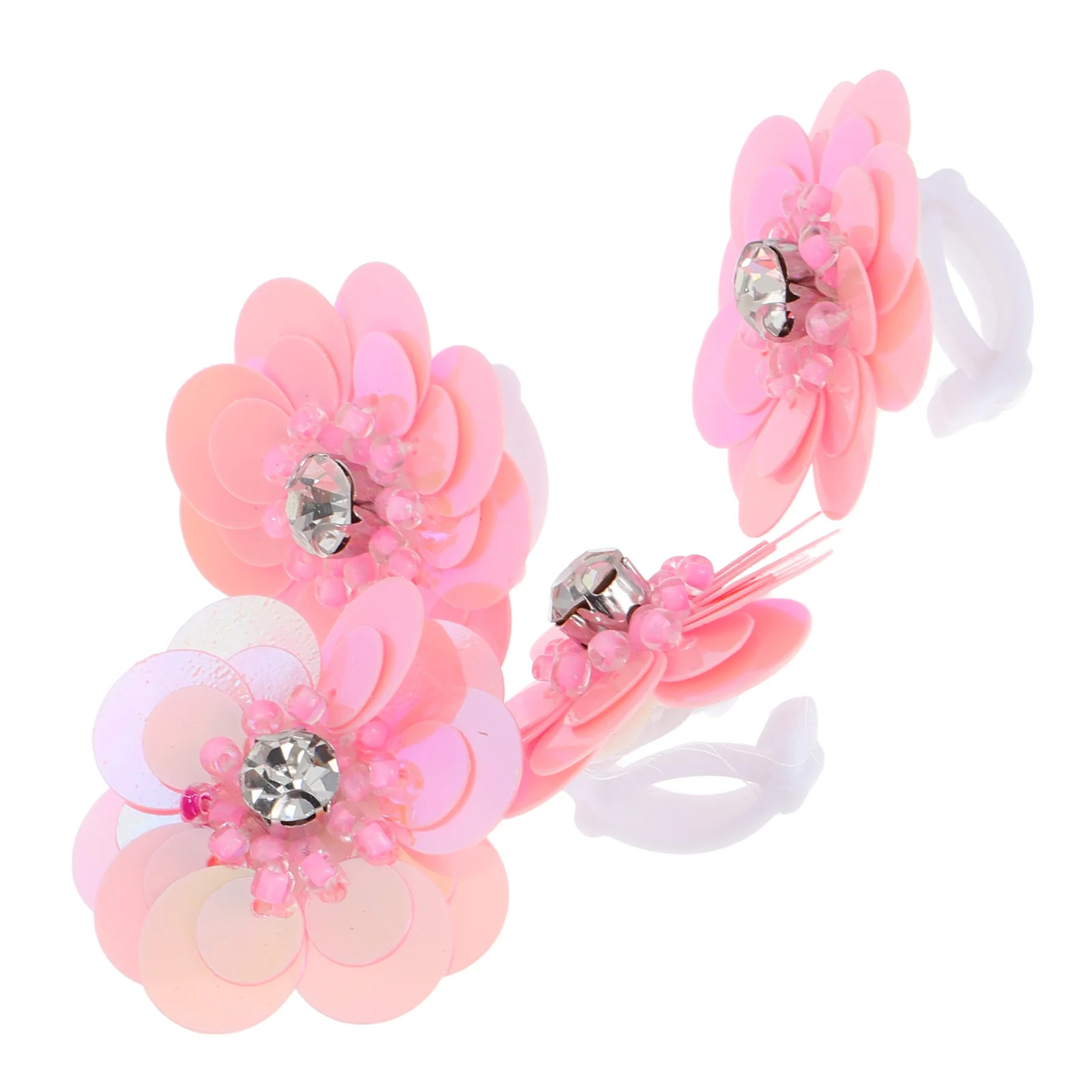 

4pcs Beaded Flower Shoe Decor Bling DIY Removable Buckles Sneakers Applique Pearl Shoe Charms Cute Clips Shoelace