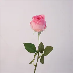 Artificial Latex Rose for Wedding Bouquet, Real Touch, Fake Flower, Feel, Home Decor, Ornament, Feel, 3Pack