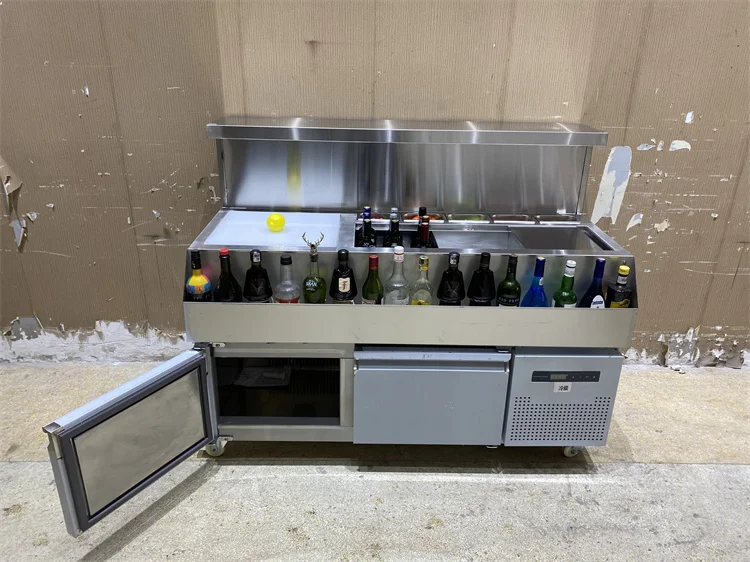 เคาน์เตอร์บาร์ดีไซน์ทันสมัยสไตล์ฮาวาย โต๊ะทำงานสำหรับผสมเครื่องดื่มสำหรับร้านอาหารและบาร์