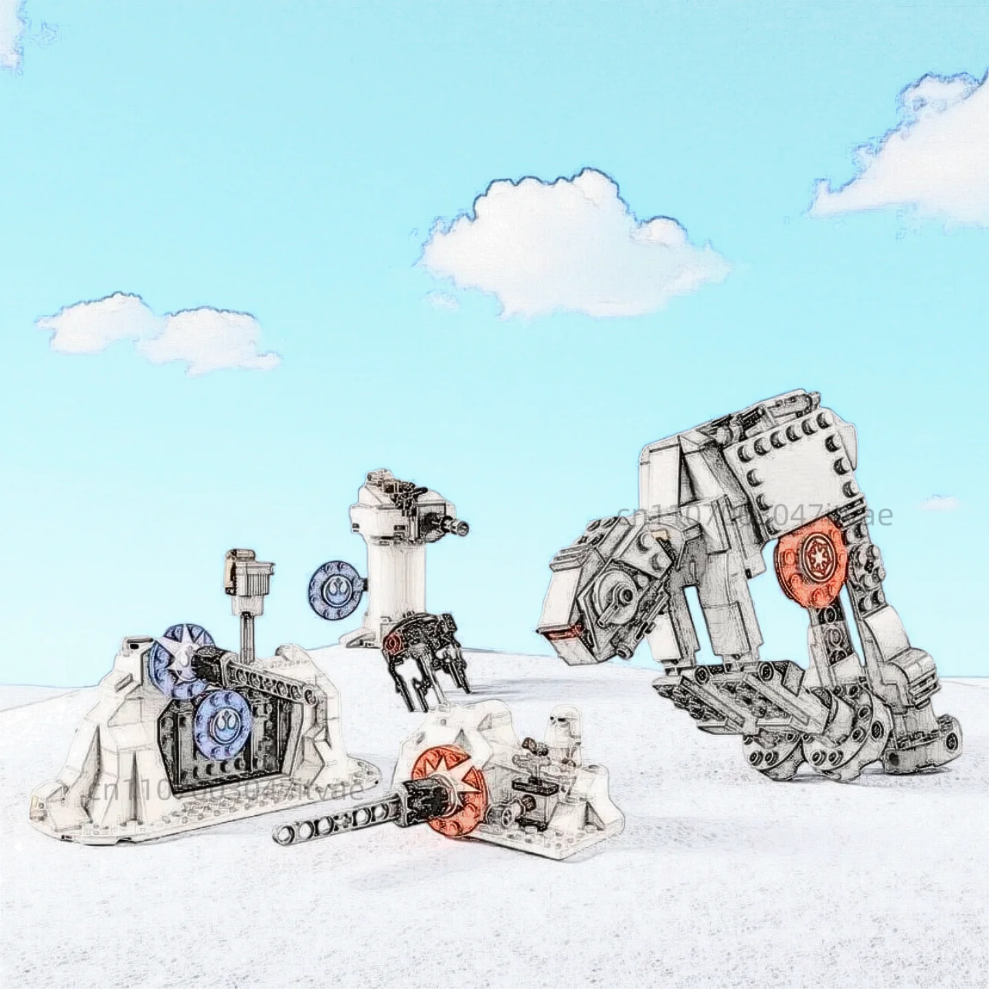 

500+Pcs Strikes Back Decisive Battle Model Brick Children Toy Assembling building blocks for Christmas gifts