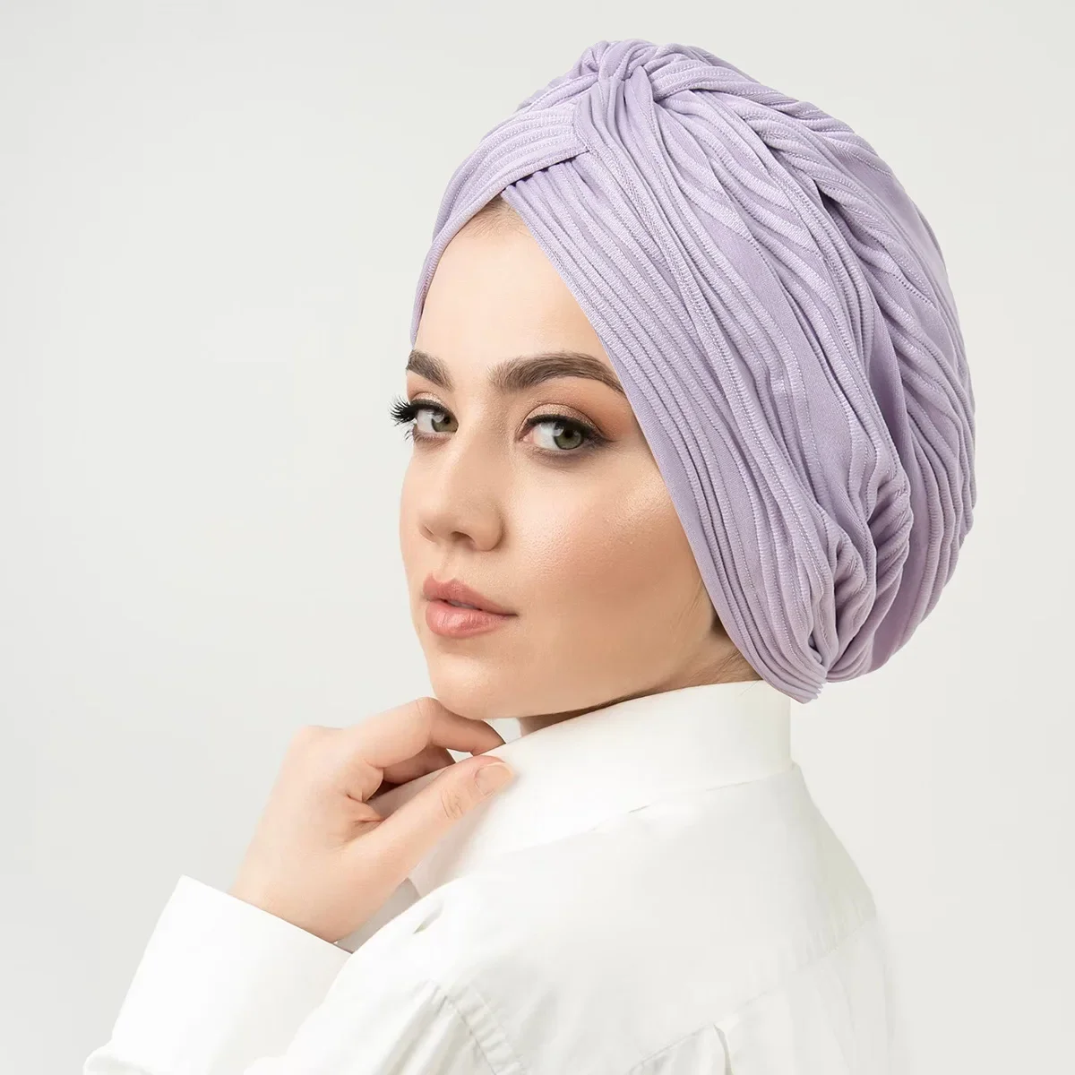 

Forehead Cross Women Hijab Caps Elastic Fabric Muslim Instant Turban Bonnet Ready To Wear HIjabs Chemotherapy Cap