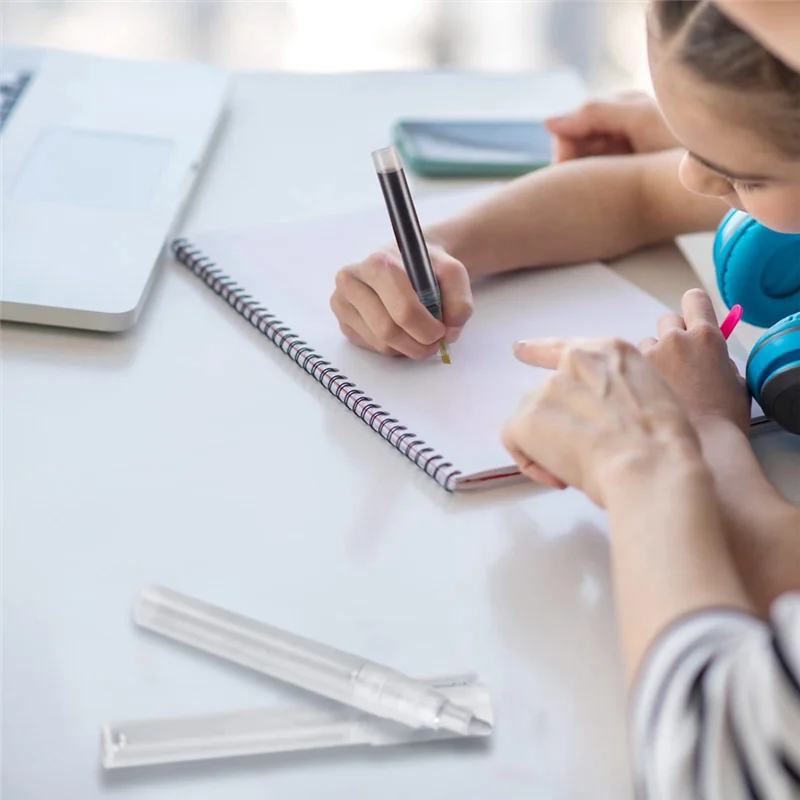 Spidol cat kosong isi ulang 6 kosong pena cat isi ulang spidol grafiti ujung halus spidol akrilik untuk lukisan minyak