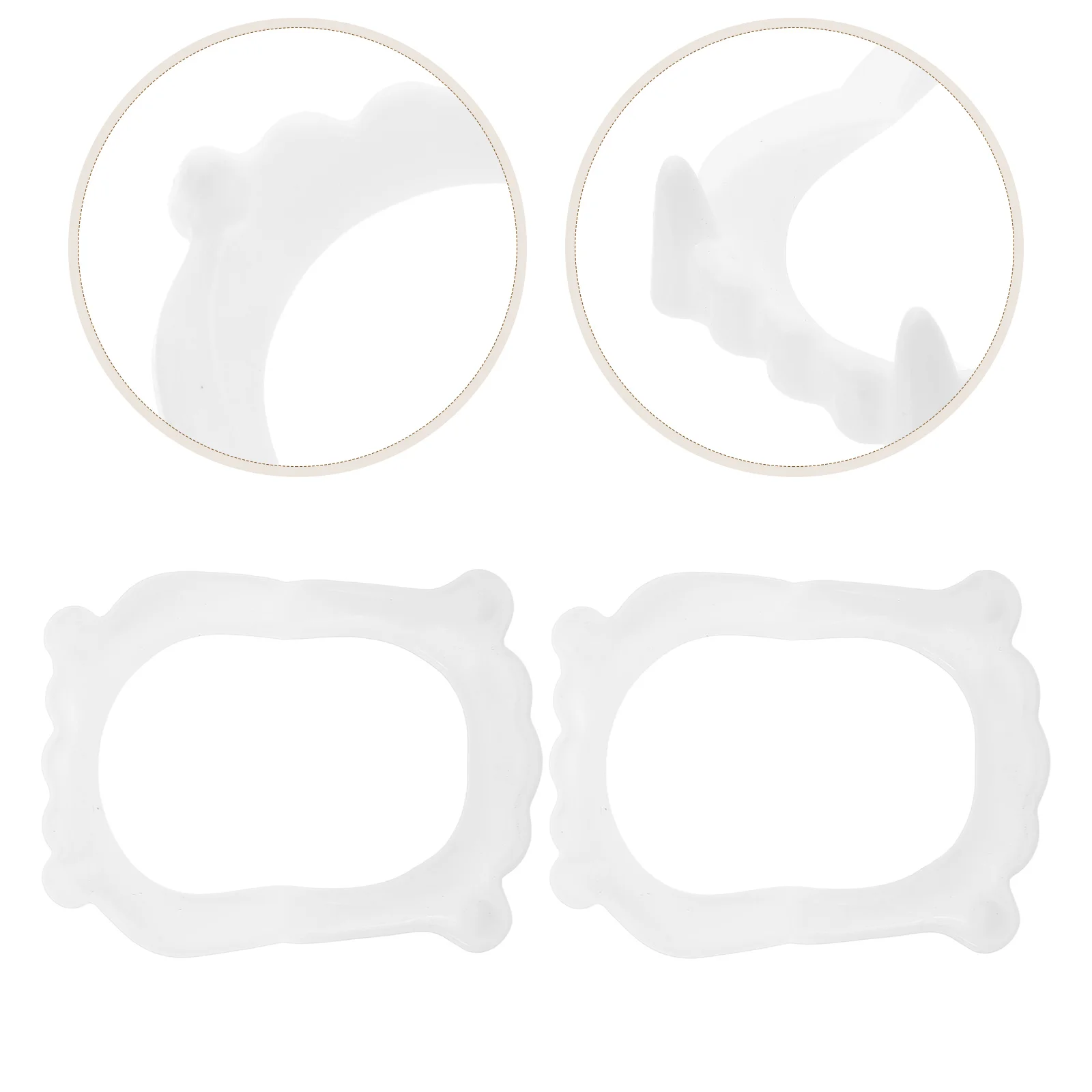 

10pcs Vampire Fake Teeth Plastic Fangs For Halloween Party Cosplay Dentures Scary Snap-Fit Reusable Costume Props