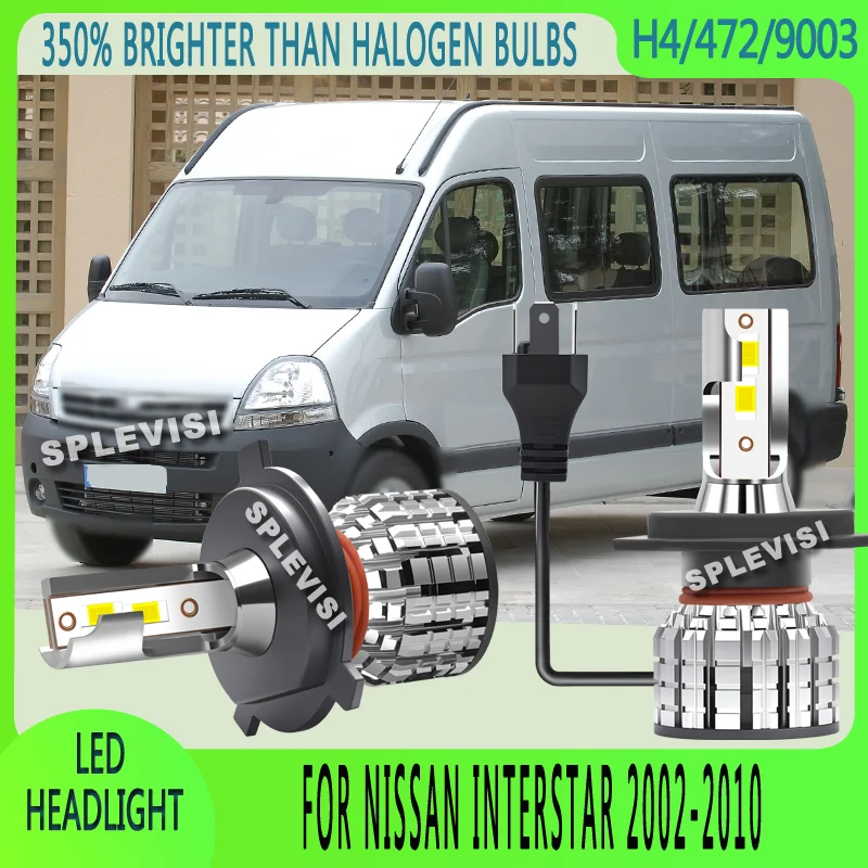 

Светодиодные лампы для автомобильных фар Plug and Play и простая установка для Nissan Interstar 2002, 2003, 2004, 2005, 2006, 2007, 2008, 2009, 2010