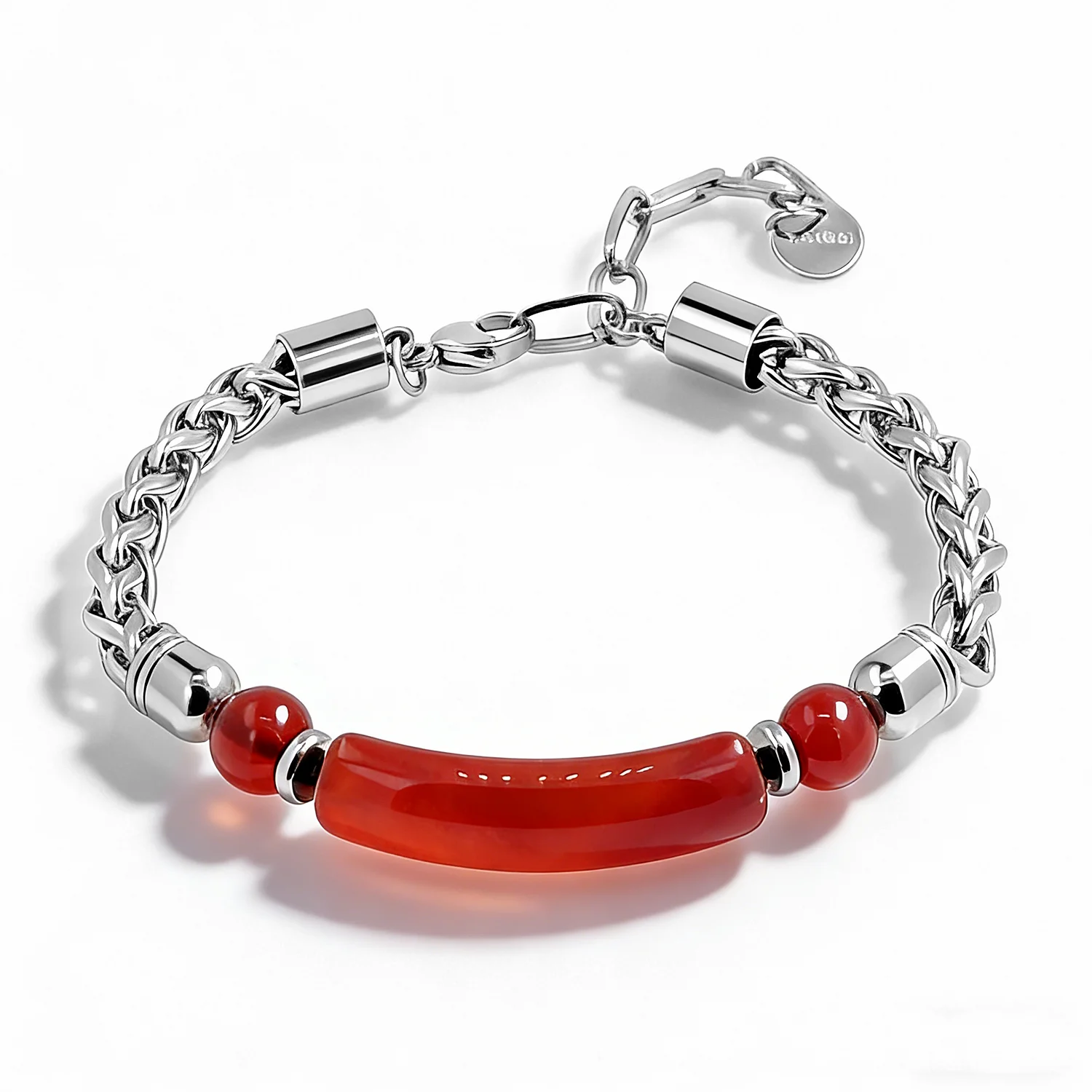 Natural Agate Stainless Steel Bracelet For Men & Women Adjustable Hypoallergenic Fashion Minimalist Trendy 2026 Durable Jewelry
