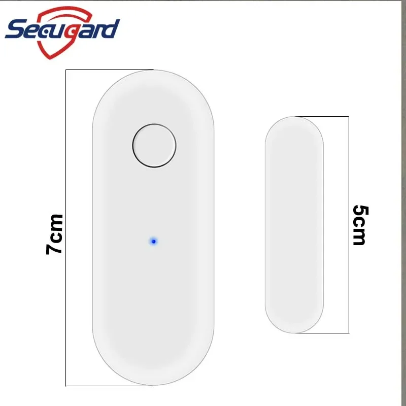 Sensor de puerta WiFi, aplicación Smart Life, notificación, puerta, ventana, Detector abierto/cerrado, alarma de seguridad, compatible con Alexa