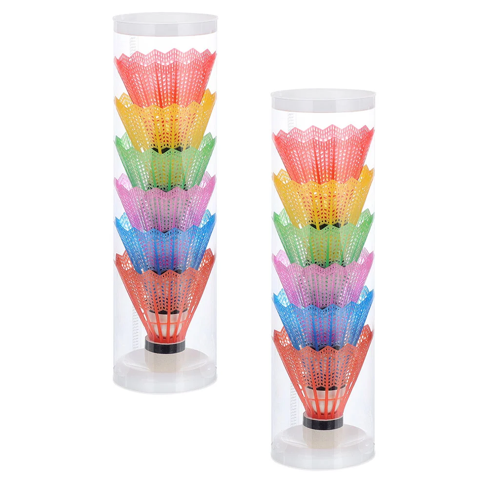 

12 Pcs Plastic Badminton Ball Shuttle Shuttles Indoor Shuttlecock Shuttlecocks Sports Birdies Beginner Colorful Practice