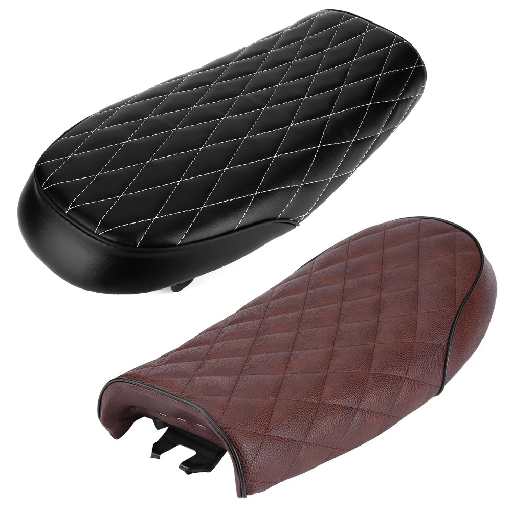 

Мотоциклетное седло с плоской подушкой из искусственной кожи для Honda CG125 GN CG CB200 CB350 CB400SS CB500 CB750 SR400 SR500 XJ XS KZ