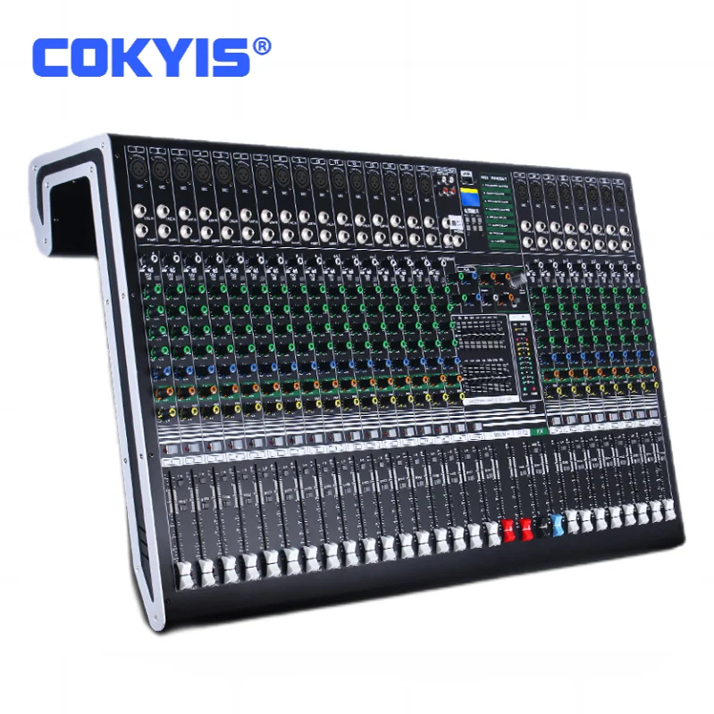 26 Channel Mixer Pro Audio Console + 48v Phantom Power 16 DSP Effects Bluetooth