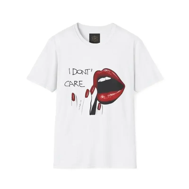 Edgy T Shirt with Bold Lips Funny Casual Wear Idea