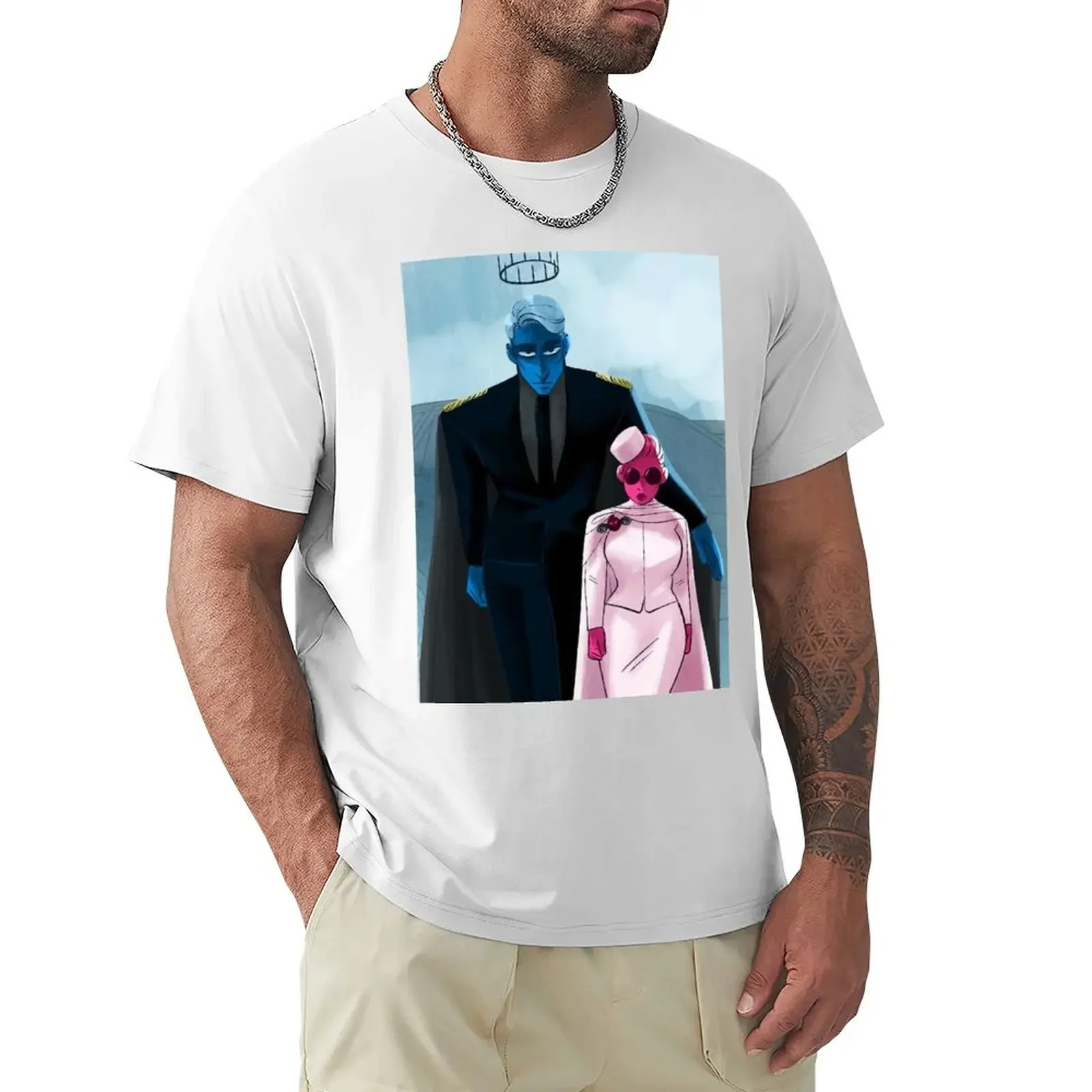 

court trial hades and persephone- lore olympus T-shirt customs customizeds slim fit t shirts for men