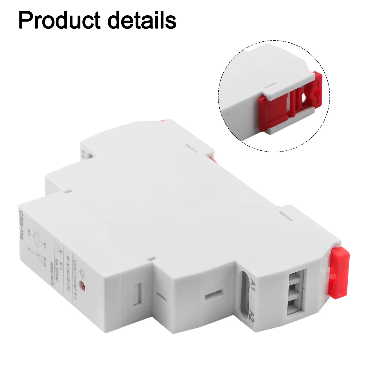 1pcs GR8-116 Intermediate Relay Auxiliary Relay Din Rail Switch Relay 1SPDT AC/DC 12V Rail Type Intermediate Relay