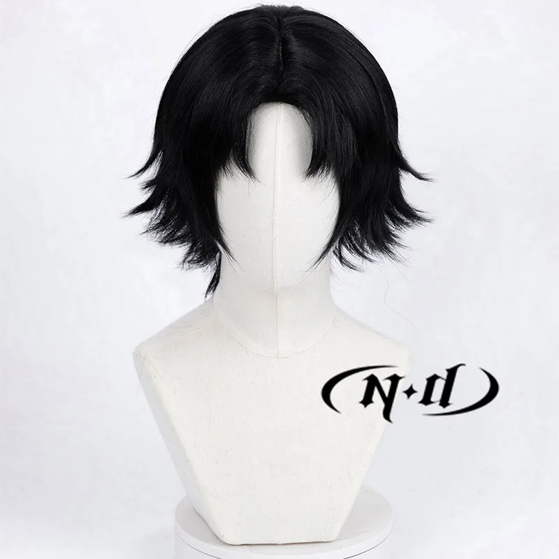 ND Chrollo Lucilfer Cosplay Wig Anime HUNTER×HUNTER Cosplay Short Black Hair for Costume Theme Party High Quality Synthetic Hair