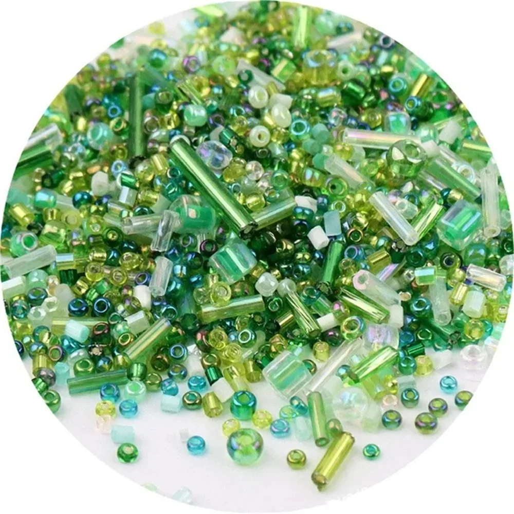 500Pcs Japan Miyuki Seed Beads Mixed Delica Round Glass Beads Mix Colors and Size Glass Twist Bugle Tube per accessorio di abbigliamento