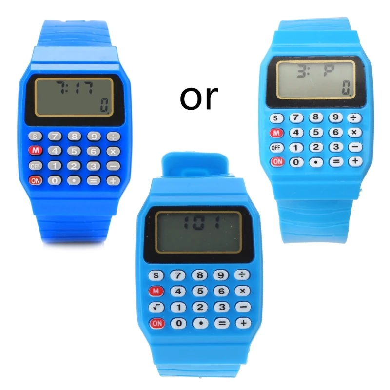 Fashion Child Kid Silicone Date Multi-Purpose Electronic Calculator Wrist Watch