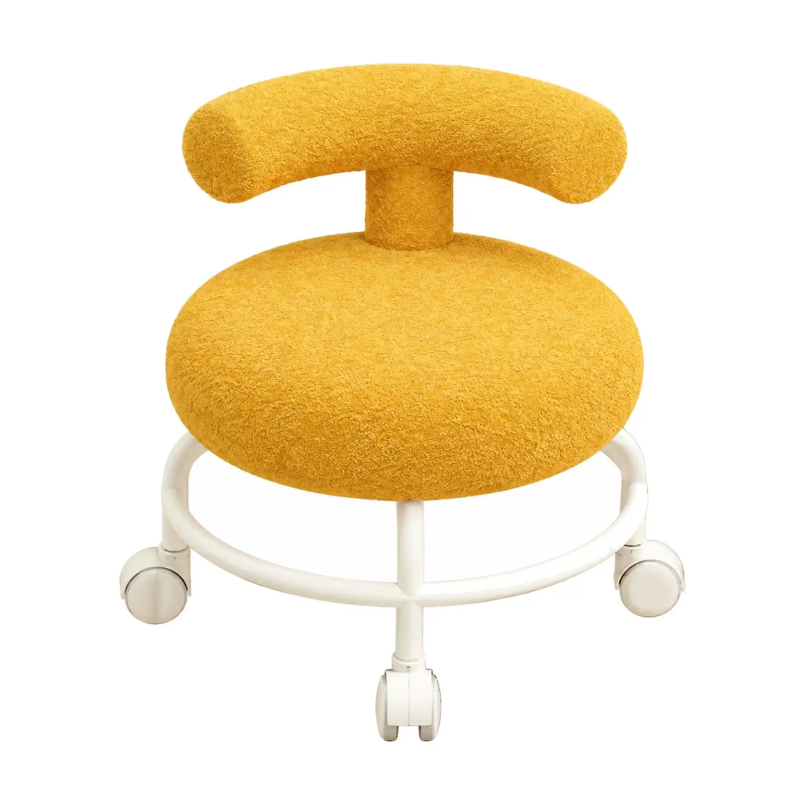 Children Rolling for seat with Caster Wheels 360 Swivel Padded Stool for Toddler Drawing Room Activity Comfortable Seating