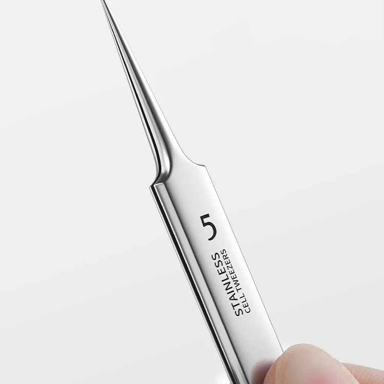 Ultra-fine No. 5 Cell Pimples  Blackhead Clip Tweezers Beauty Salon Special Scraping & Closing Artifact Acne Needle Tool