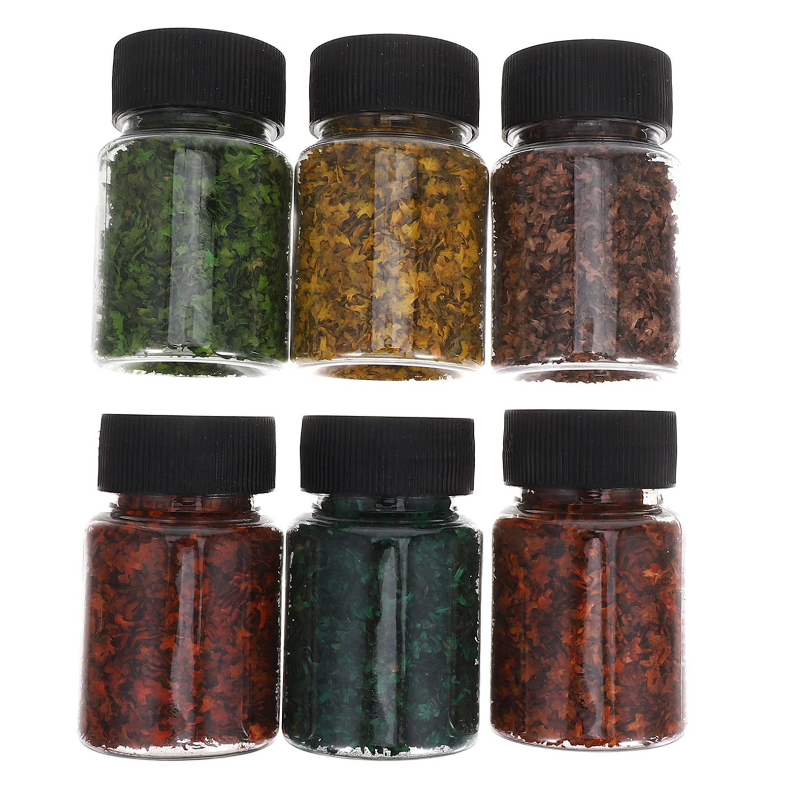 

6 бутылок, реалистичные мини-осенние листья, имитация искусственных листьев для DIY кукольного домика, диорама, железная дорога, пейзаж, искусственный лист