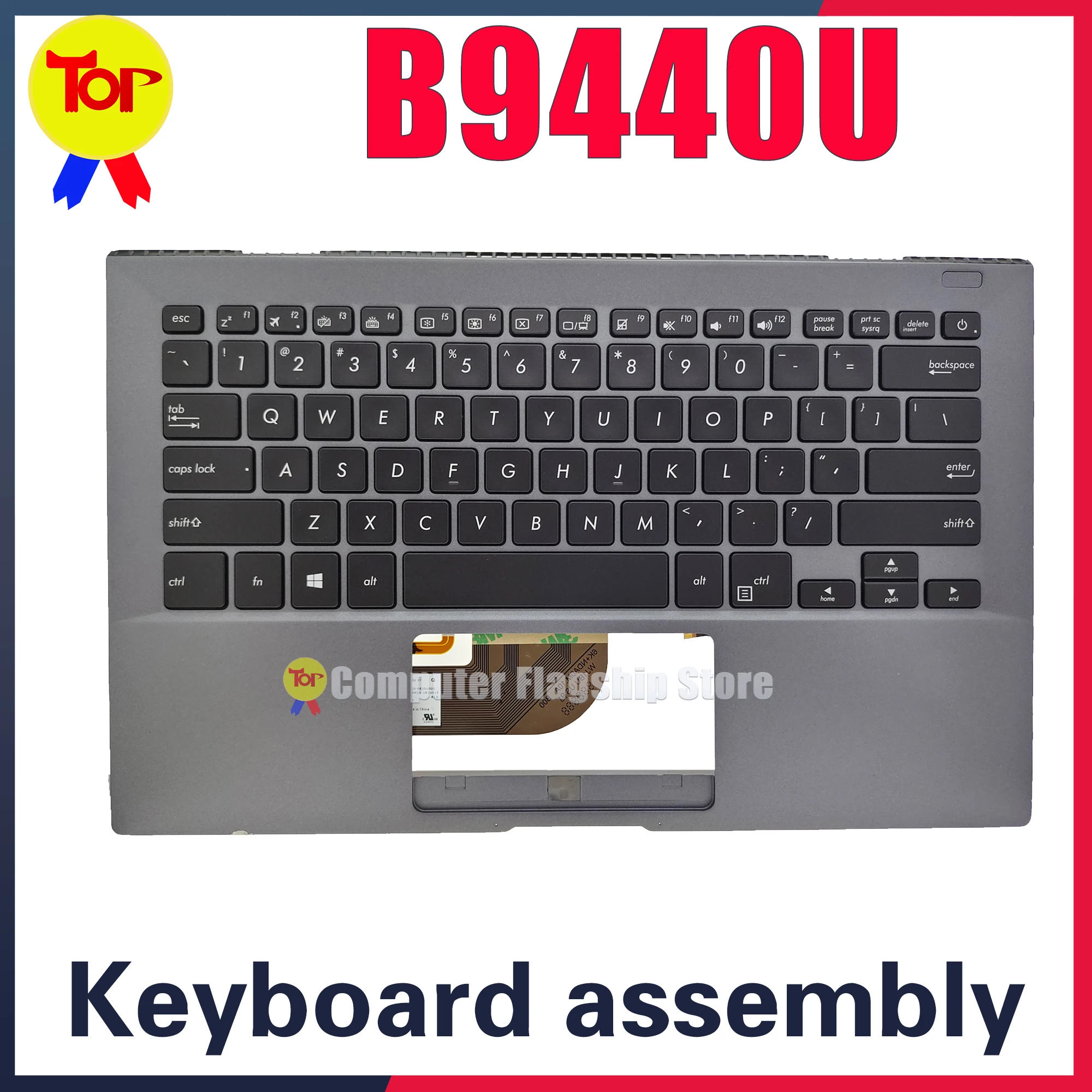 

KEFU B9440U For ASUS Laptop Keyboard Pro B9440 B9440UAR B9440UA B9440UAV Original Keyboard Assembly 90NX0151-R30292