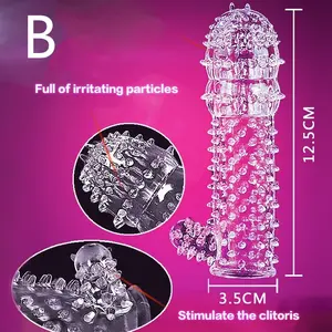 الواقي الذكري القابل لإعادة الاستخدام للرجال القضيب كم الديك خاتم موسع القذف تأخير الديك تأخير جي بقعة تحفيز الكبار الجنس اللعب أعلى 6 مبيعات حقيبة القضيب - No4