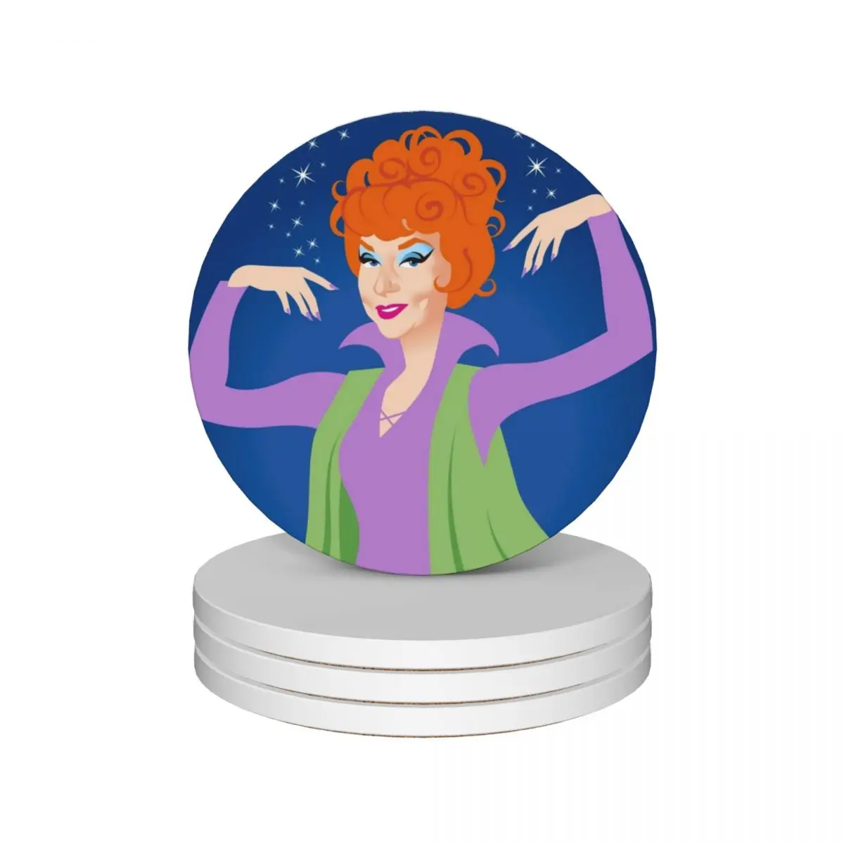 

Endora Ceramic Coasters (Set of 4) black kawaii cup pads table decoration and accessories Coasters