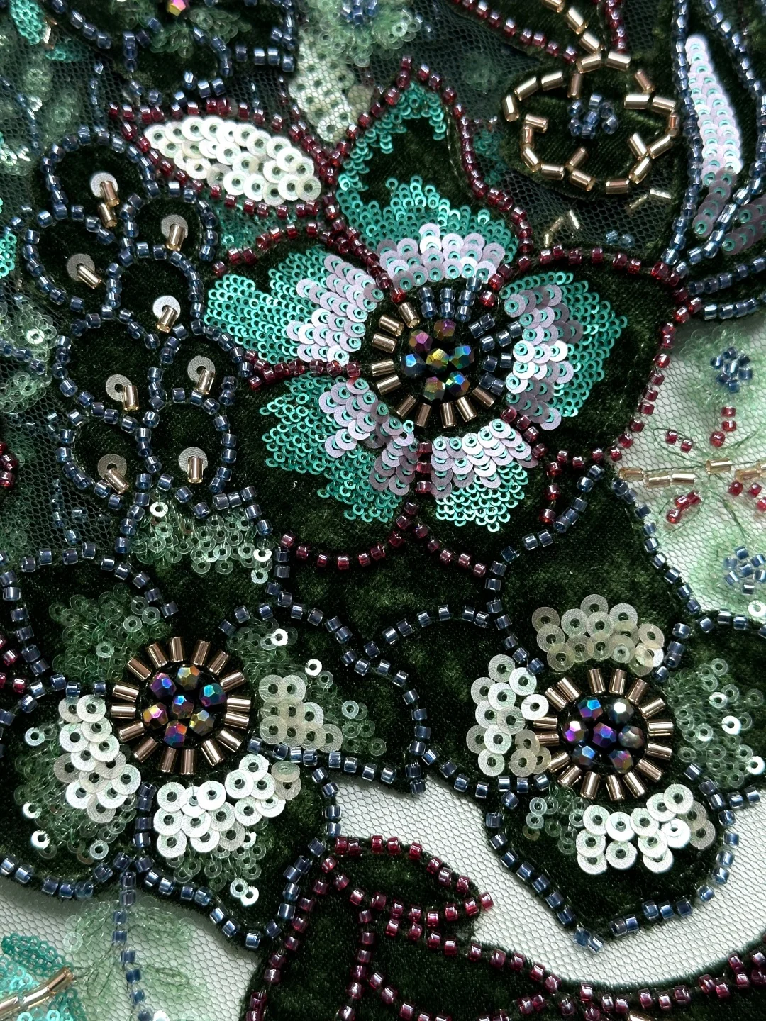 5Yards 2026 Delicate Elegant Latest High Quality Austria Embrodered Velvet With Stones Fabric For Wedding Evening Dress NN_2398Z view 6