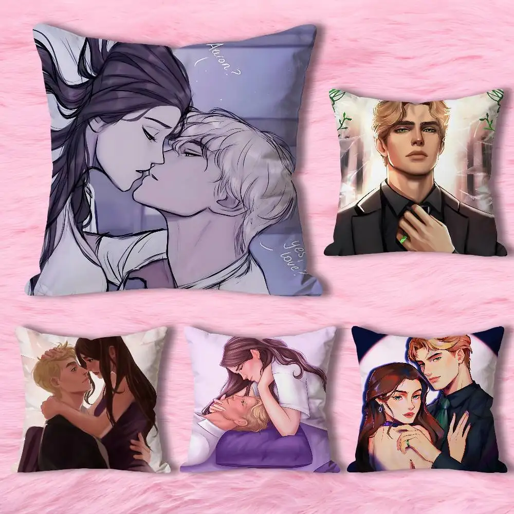 

A-Aaron and J-Juliette Pillow Cases for Bedroom Living Room Sofa Home Decor Polyester Cushion Cover with Zipper
