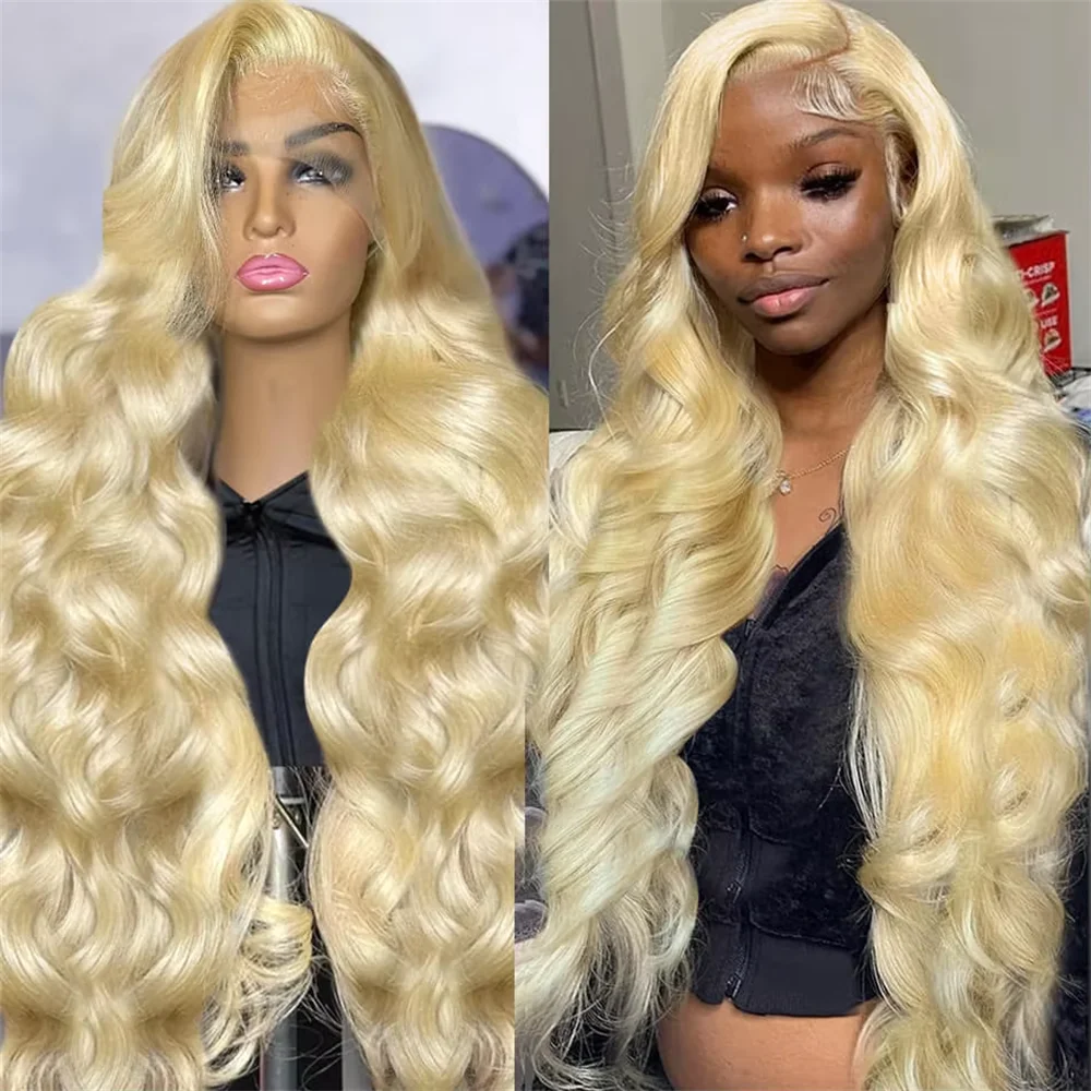 613 Blonde Body Wave 13x6 HD Transparen Lace Front Human Hair Wigs Loose Wave Honey Colored Lace Frontal Wig for Black Women