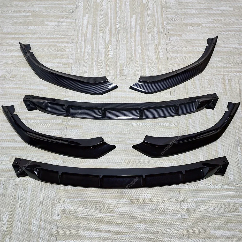 Car Front Bumper Lip Spoiler Splitter Diffuser For BMW 5 Series G30 G31 520i 530i 540i M-Sport 2017-2020 Bodykits Tuning Black