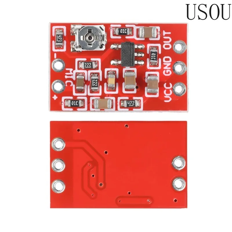 Electret Microphone Preamplifier Module 5-30dB Adjustable Gain Mic Front-end Module Low Noise Pickup Module DC 3-5V
