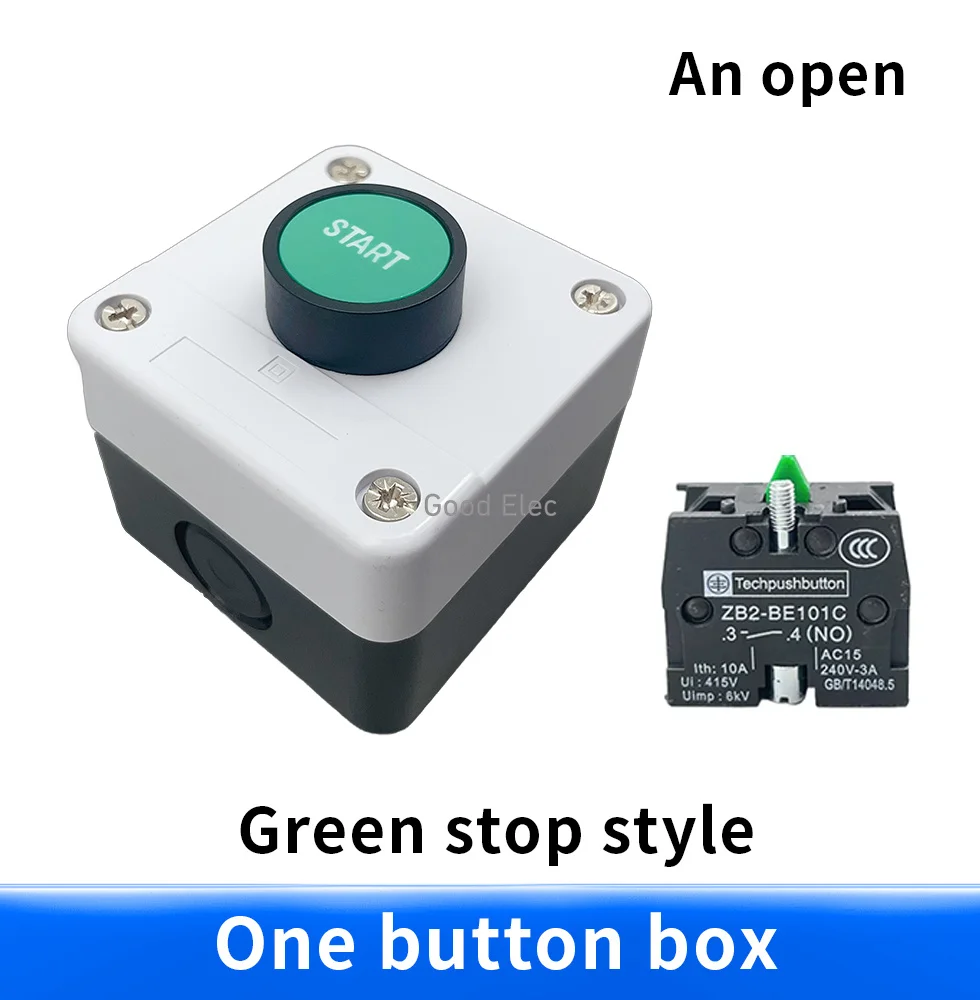 1PCS Outdoor waterproof button switch control box 22 aperture indicator light box start stop XB2 switch control box