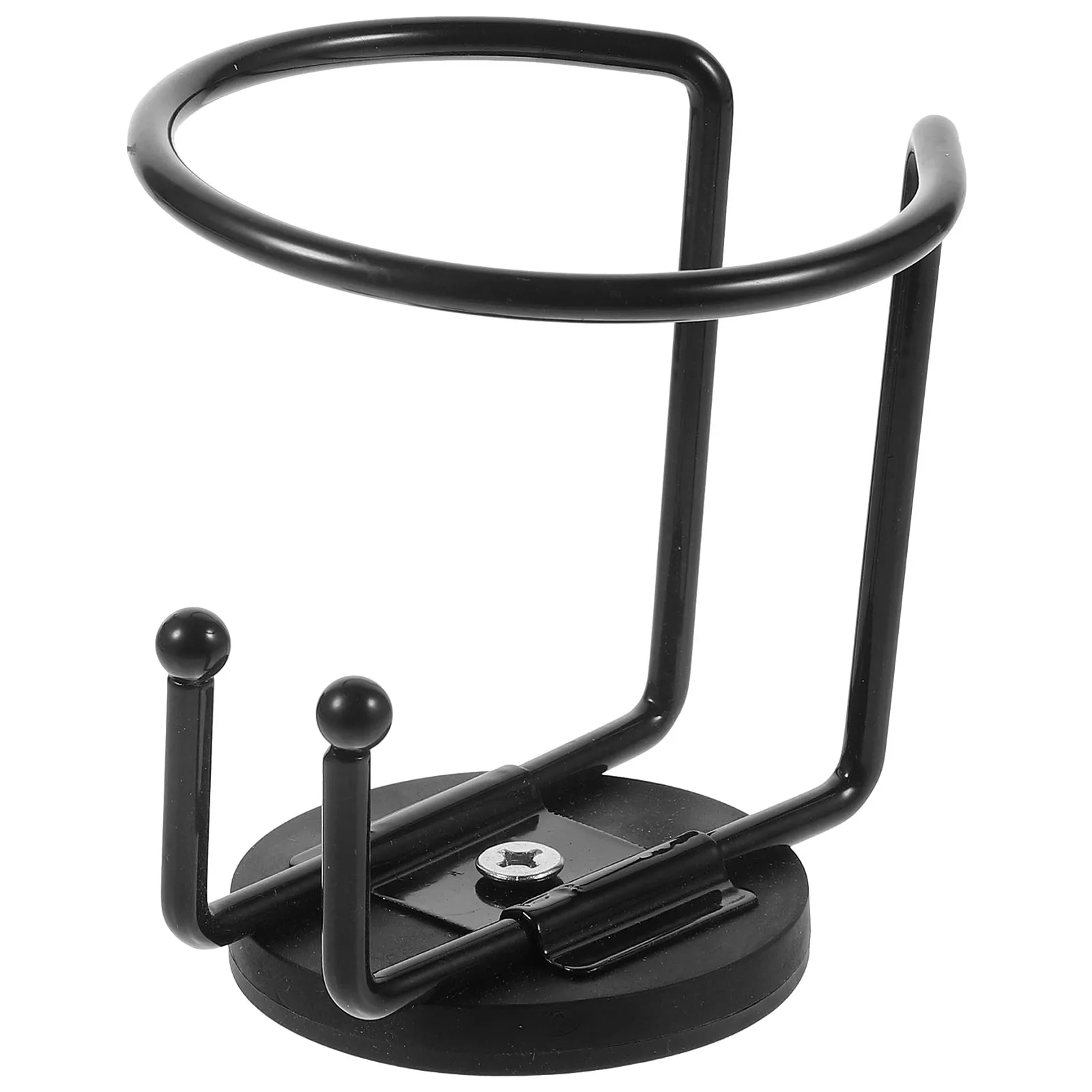

Magnetic Metal Cup Holder for Cars Boats RVs Black Attachable Universal Bottle Storage Sturdy Multi-functional Drink