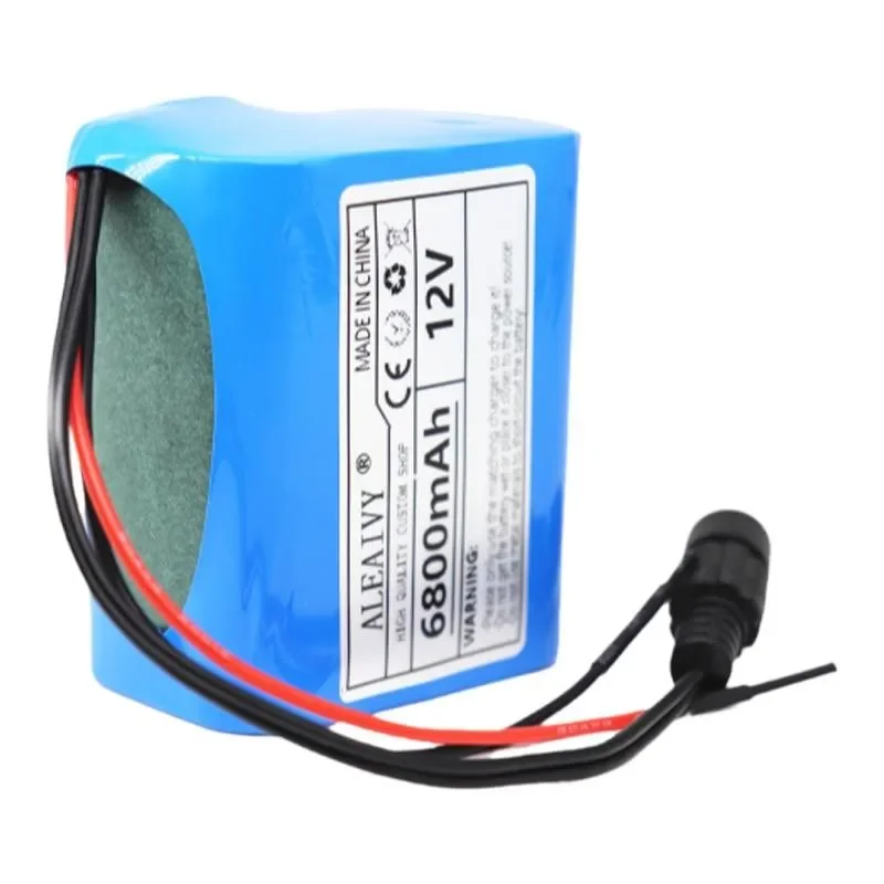 Batería de litio recargable súper portátil de 12V y 6800mAh para instrumentación CCTV, altavoces monitoreo de iluminación de 12V + cargador de 1A