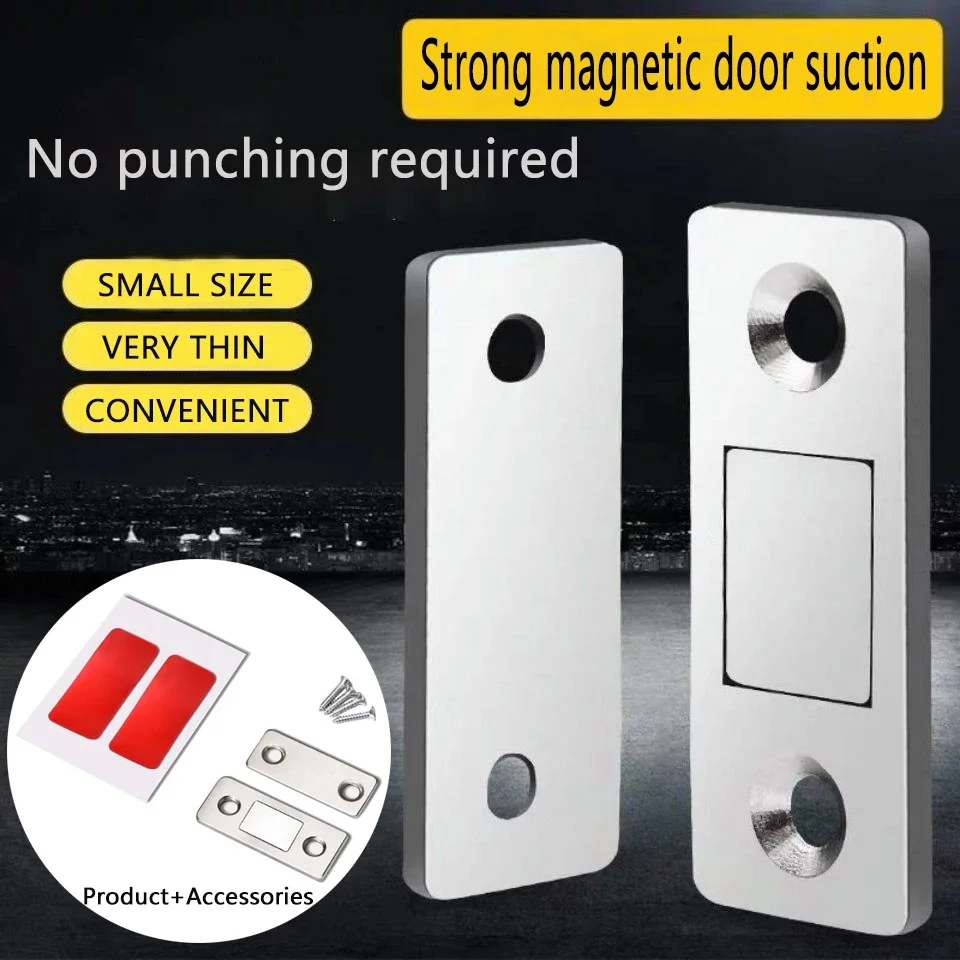 Strong Magnetic Cabinet Catches Ultra-Thin Door Magnets Stops Invisible Adhesive Drawer Magnet Catch for Kitchen Closet Closer - view 2