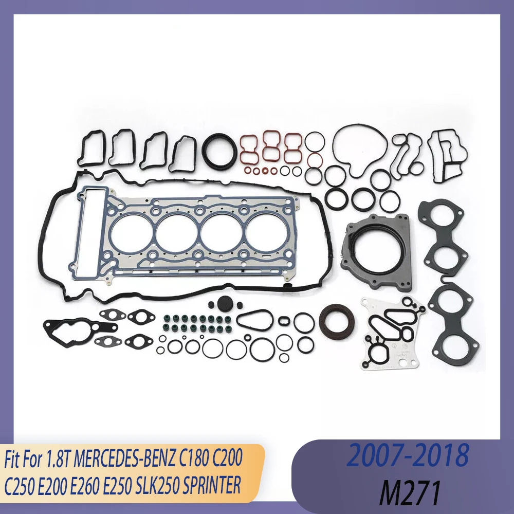 Engine Parts Cylinder Head Gasket Set Fit 1.8 L T GAS M271 07-18 For MERCEDES-BENZ C180 C200 C250 E200 E260 E250 SLK250 SPRINTER
