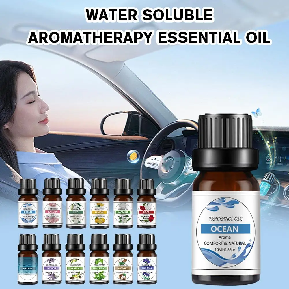 

10ml Aromatherapy Essential Oil For Aroma Diffuser Air Humidifier Water Soluble Air Freshener Scents Air Condition Fragranc L3Y2