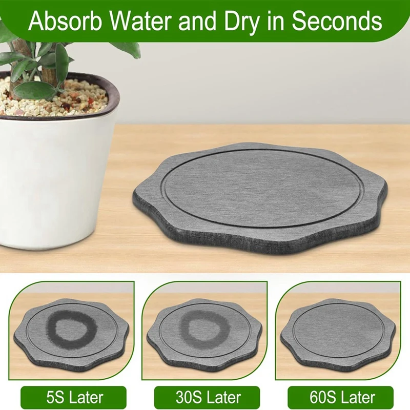 Natural Diatom Mud Quick-Drying Absorbent Pad, Flowerpot Pad For Watering Flowers And Green Plants Base Pad