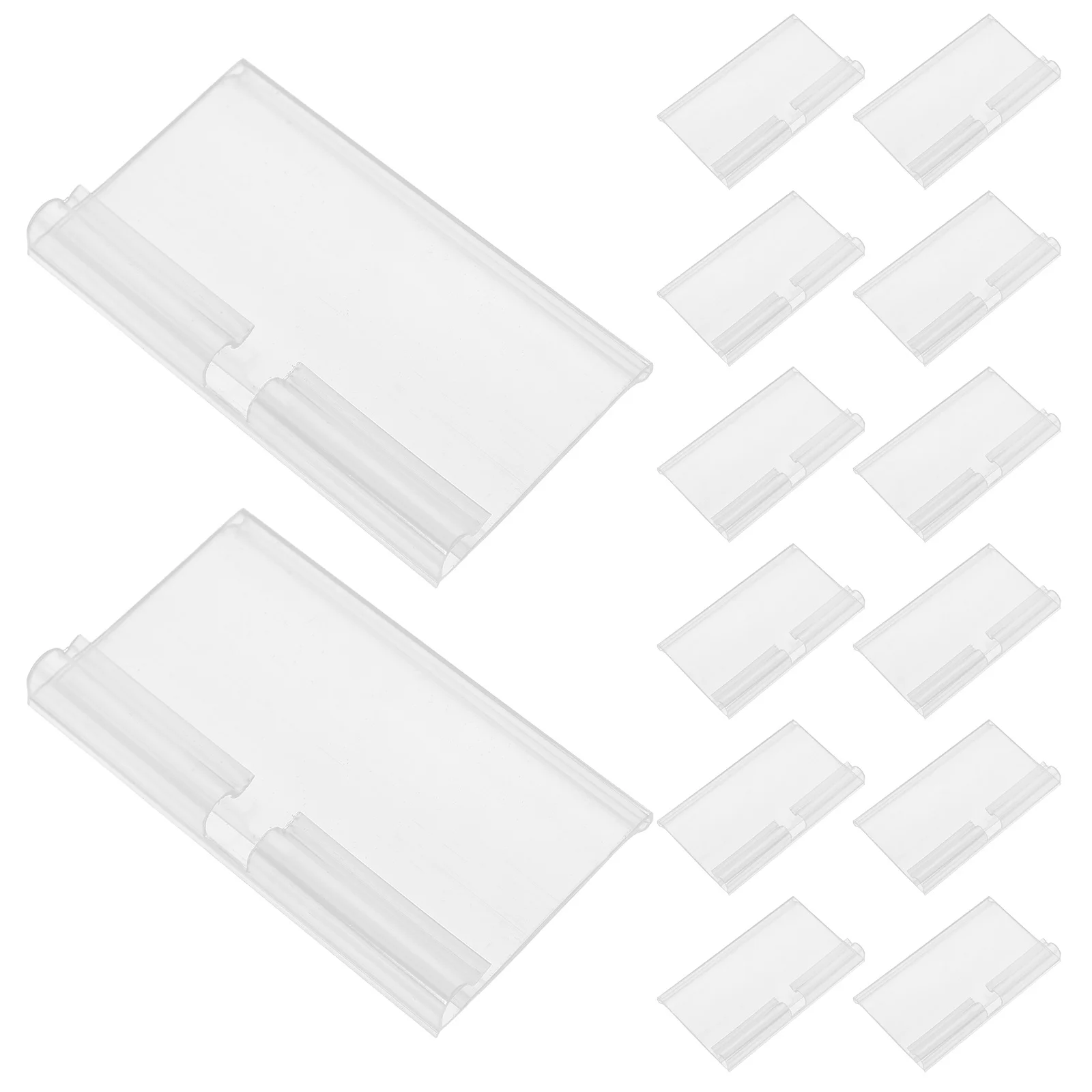 50 قطعة أصحاب التسمية واضحة علامات الأسعار الشفافة لسوبر ماركت الرف عرض الرف متجر البيع بالتجزئة الرف علامة التسمية أصحاب