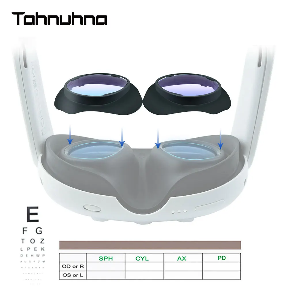 VR Prescription Lenses For Quest 3 Myopia Lens Anti-Radiation Anti-Blue Glasses Eyeglass Frame For Meta Quest 3 Accessories