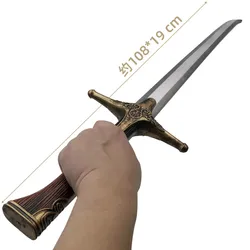 Cosplay Alice Sword arms 1:1 Wild Hunt Sword Eredin White Wolf Prop Role Play Gift Safety PU Wizard Aerondight Jewel Sword