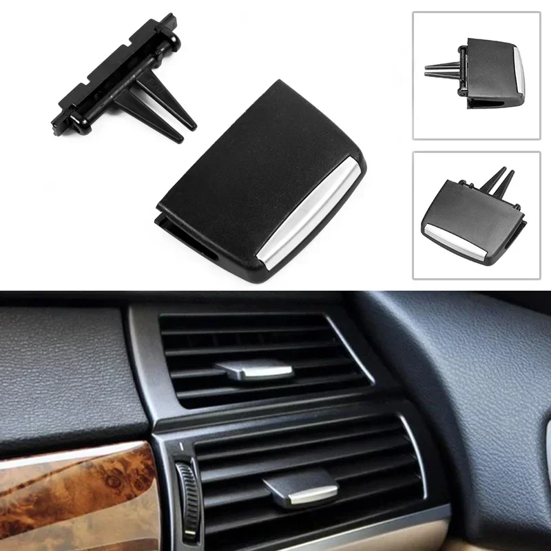 1 PC ด้านหน้า A/C เครื่องปรับอากาศ Vent Outlet TAB สําหรับ BMW สําหรับ X5 E70 X6 E71 Vent Grille Slider คลิปเครื่องปรับอากาศติดตั้ง